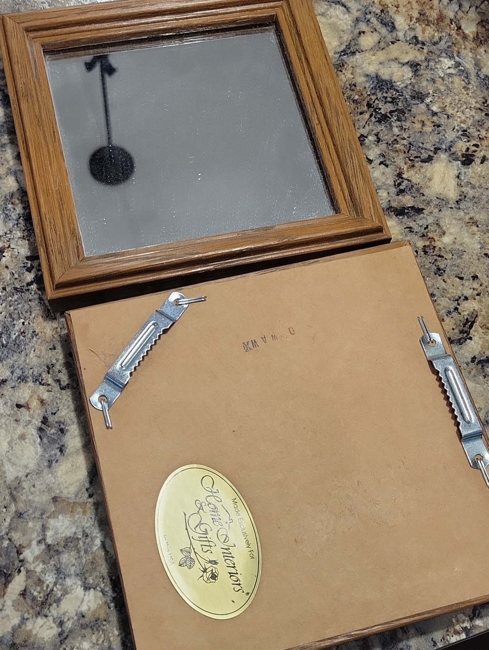 2 Homco Vintage Wood Mirrors